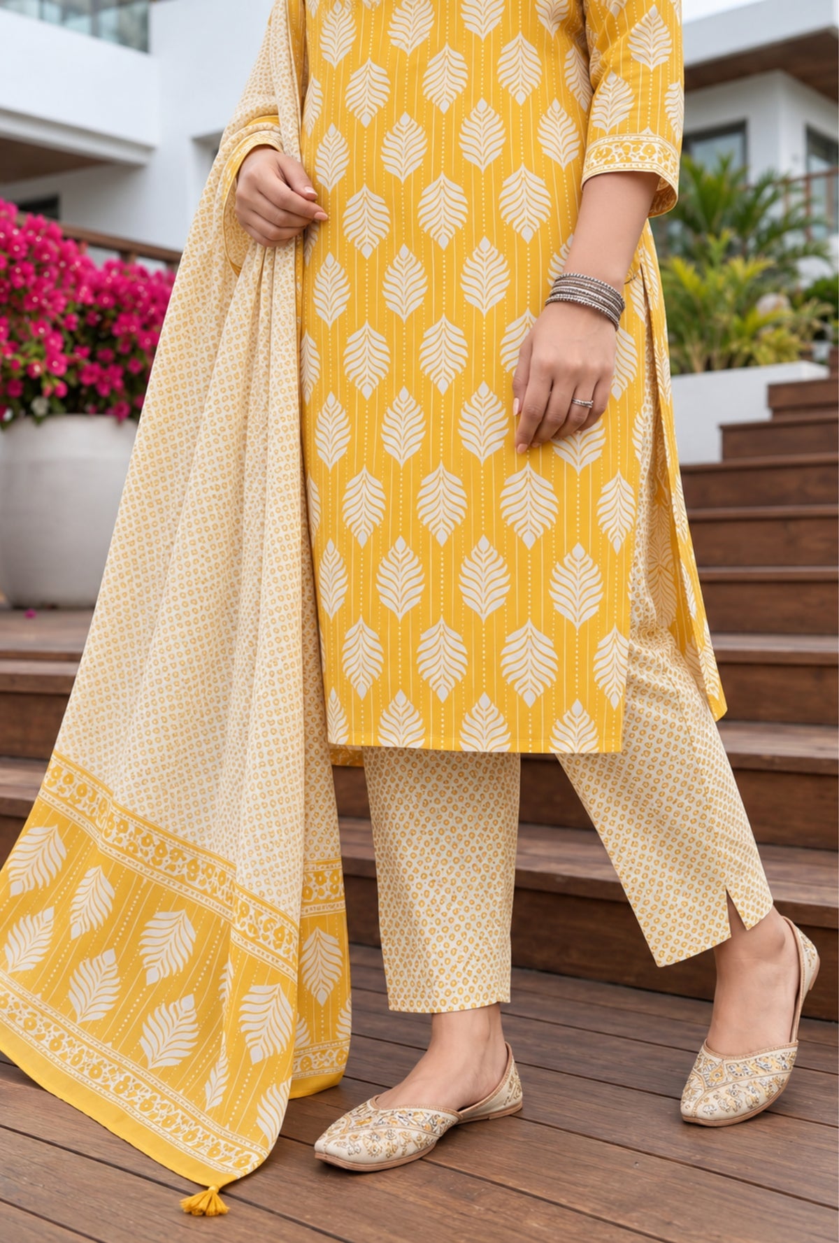 Amber Leaf Plus Size Suit with Printed Dupatta