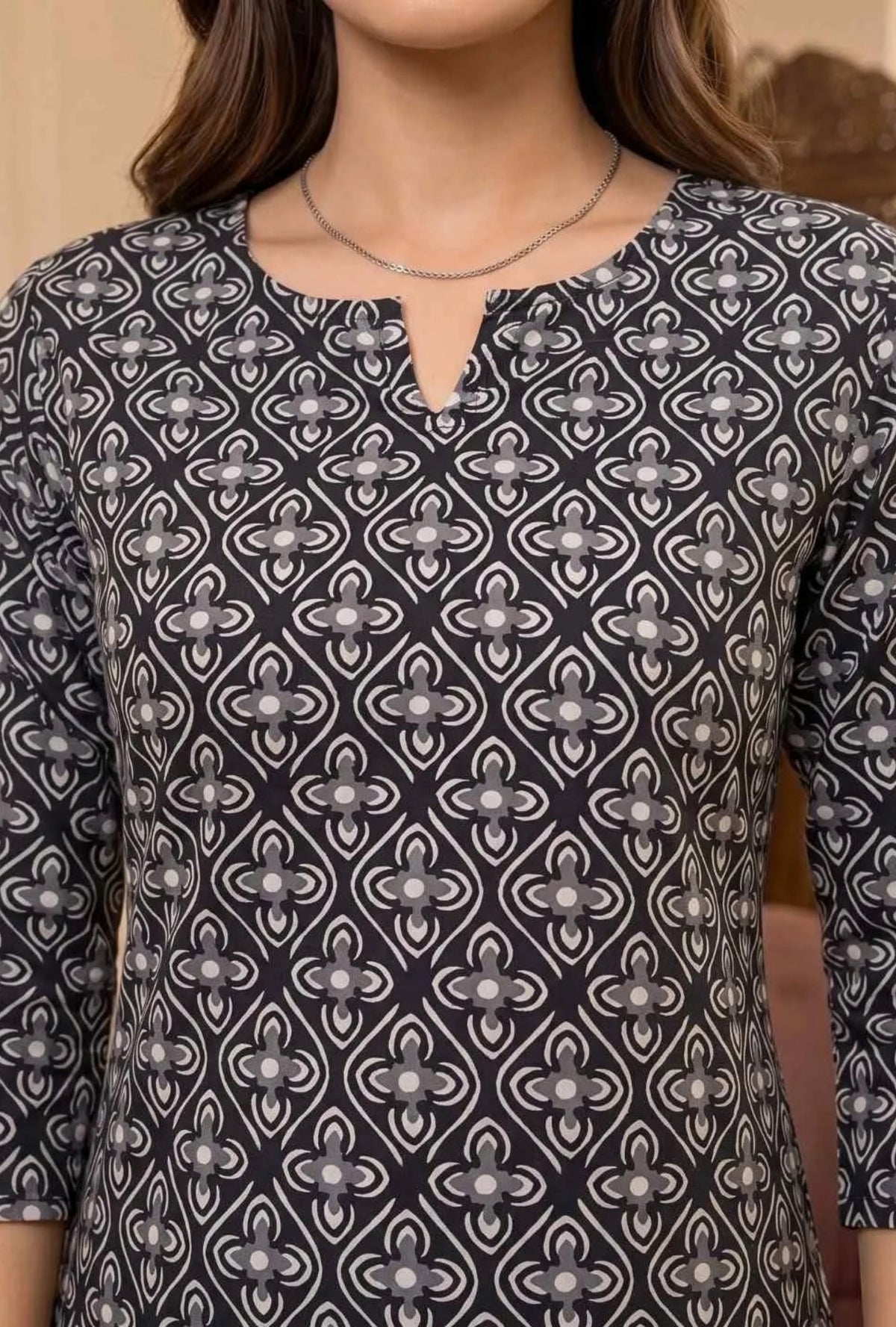 Monochrome Muse  Short Kurti