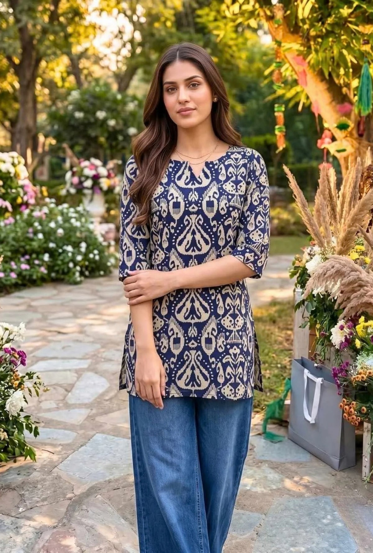 Indigo Heritage Short Kurti