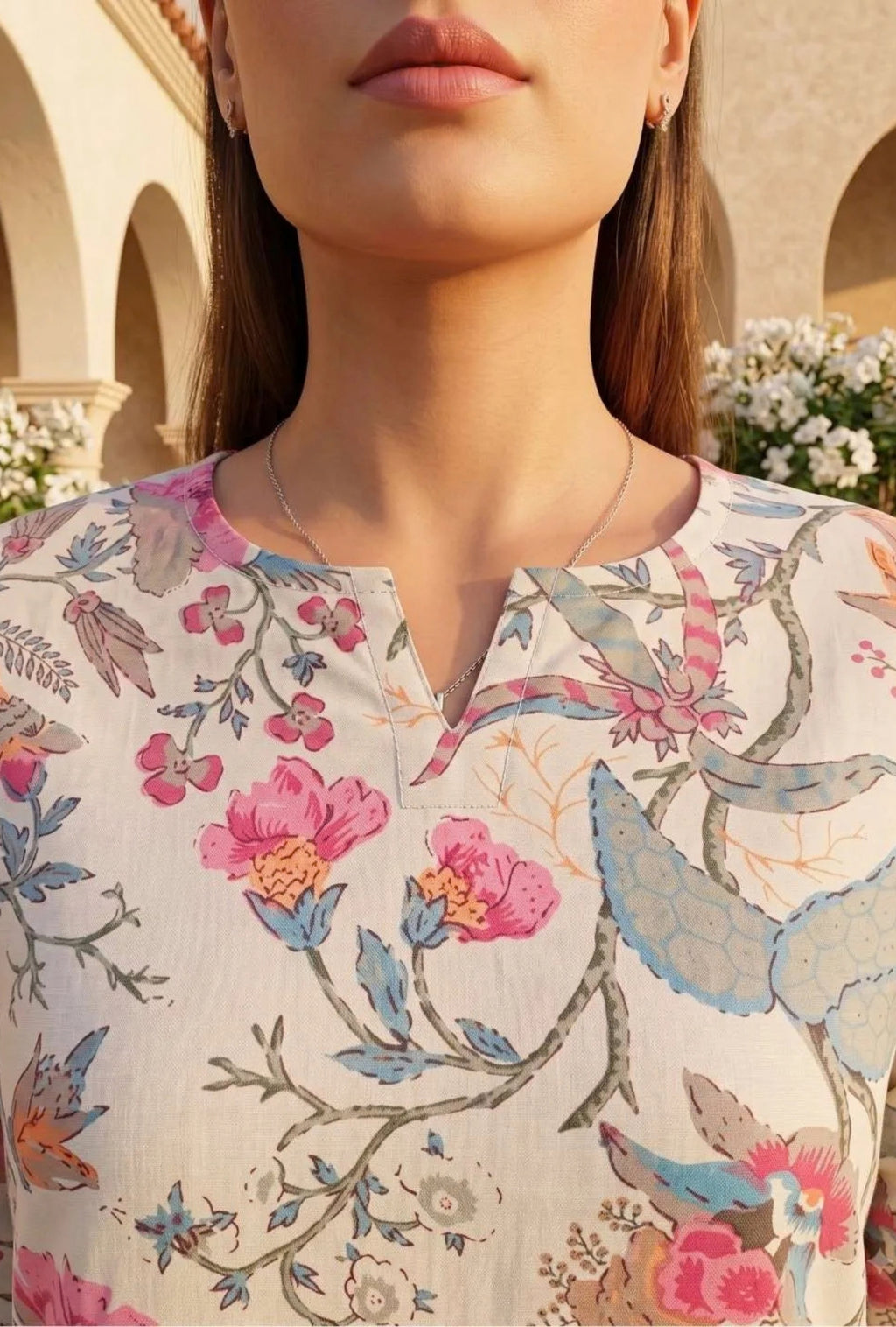Floral Story Short Kurti