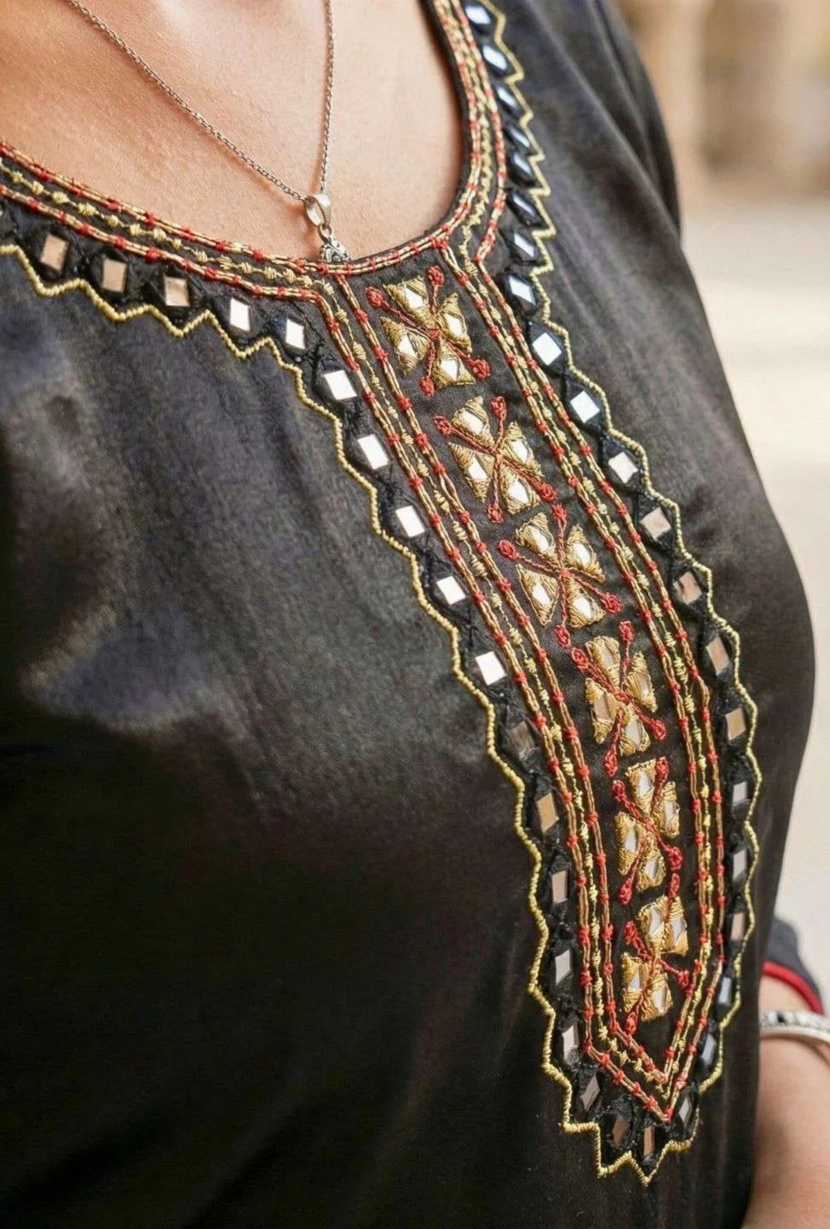 Midnight Floral Symphony Suit with Dupatta