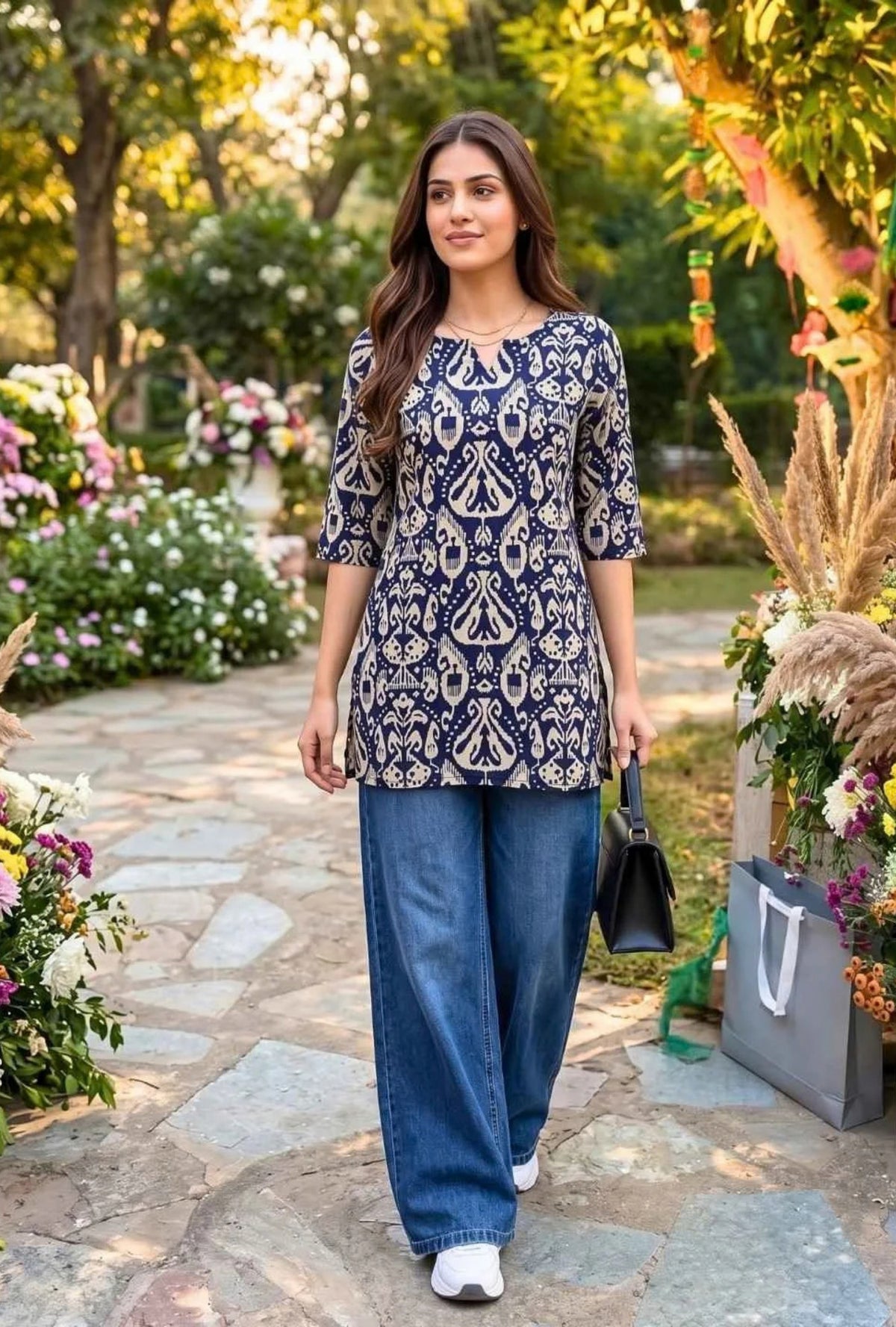Indigo Heritage Short Kurti