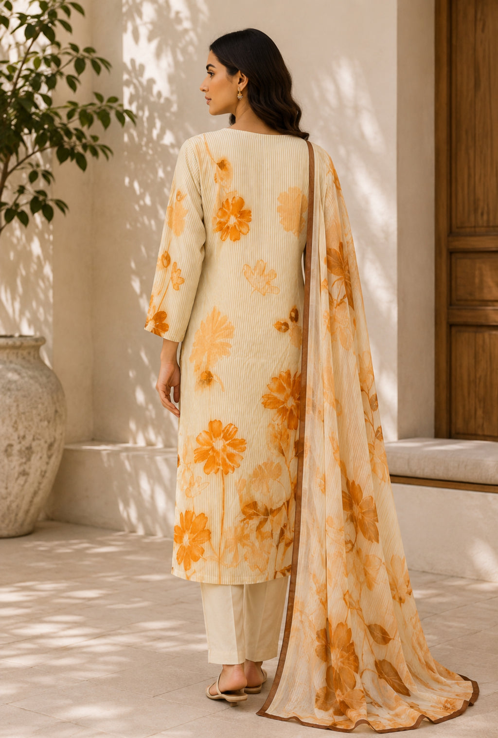Marigold Grace Suit with Dupatta