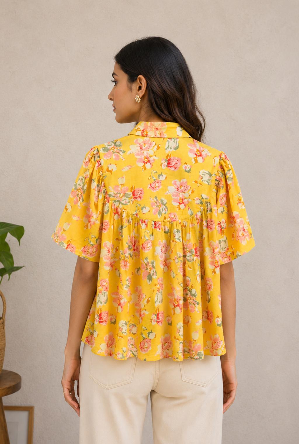 Sunlit Blossom Shirt Top