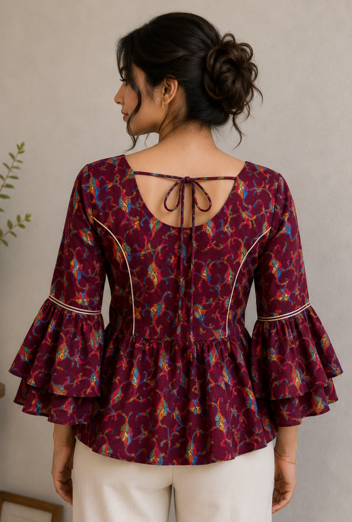 Ruby Ruffle Top